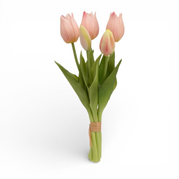 TULIPANI CM.25 3 FIORI 2 BOCCIOLI ROSA